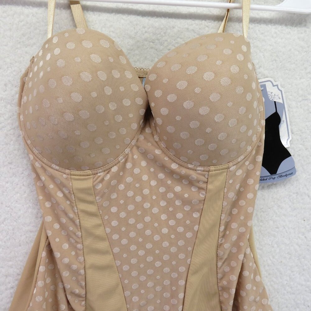 Heavenly Secrets‎ Shapewear Bodysuit Womens 2X Polka Dot Molded Cup Lingerie - Picture 2 of 12